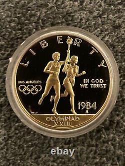 L. A. Jeux Olympiques 1984-s $10 Or, Et 1983-s & 1984-s $1 Argent, 3-coin Proof Set