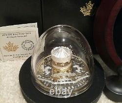 L'aco N°3. 2018 Antique Carousel $50 6oz Pure Silver Gold-plated Proof Coin Canada