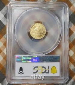 Liberia KM-492 U. S. GOLD 10 $ Indien, 2000 PCGS MS70 1/10oz Pièce, Faible Population 8