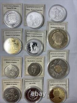 Lot mixte commémoratif de 12 pièces de la Monnaie américaine