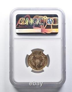 MS70 1996-W $5 Olympic Cauldron Gold 5 Dollar Commemorative NGC 6100 translated in French is: MS70 1996-W $5 Olympique Chaudron Or 5 Dollar Commémoratif NGC 6100.