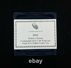 Médaille D'honneur 2006 Pièce D'or Commémorative De 5 Dollars U. S. Mint Non Circulée