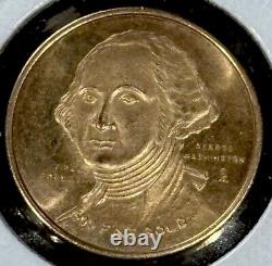 Médaille George Washington, Franklin Mint, 2,3 grammes d'or 0,500