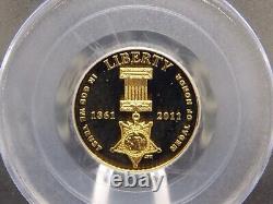 Médaille commémorative PROOF en or du Congrès 2011 W $5 de la Médaille d'Honneur PCGS PR70 DCAM #924 ECC&C
