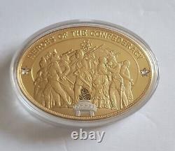 Médaille commémorative ovale ROBERT E. LEE PROOF Héros de la Confédération
