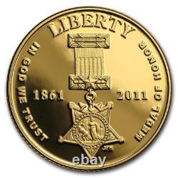 Médaille d’honneur 2011-W $5 commémorative en or PCGS PR70DCAM Médaille d’honneur 2011-W $5 commémorative en or PCGS PR70DCAM