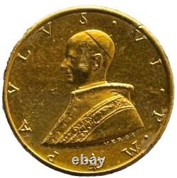 Médaille d'or Paul VI du Vatican des années 1960, 5,13 grammes à 90%