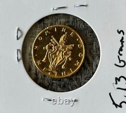 Médaille d'or Paul VI du Vatican des années 1960, 5,13 grammes à 90%