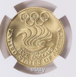 Médaille d'or commémorative des JO de 1988 - 5 $ NGC MS70