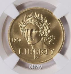 Médaille d'or commémorative des JO de 1988 - 5 $ NGC MS70