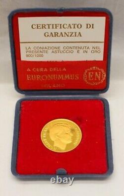 Médaille en or ROBERT FRANCIS KENNEDY par AFFER Italie 10 grammes ASSASSINAT 1968 RFK