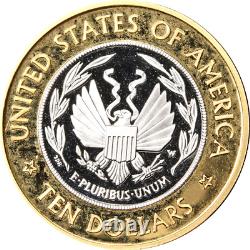 Monnaie commémorative bimetallique de 10 $ en épreuve de la Bibliothèque du Congrès 2000-W avec OGP et COA