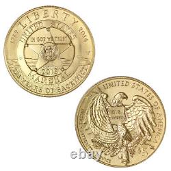 Monnaie commémorative en or américain de 5 $ US Marshals 2015-W, non circulée avec emballage d'origine en qualité brillante.