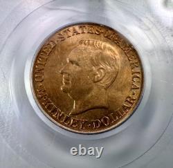Monnaie commémorative en or de 1 $ McKinley de 1916, États-Unis, PCGS MS 63