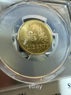 Monnaie commémorative en or de 5 $ des Jeux Olympiques de 1988, PCGS MS70. Série Olympique Reagan