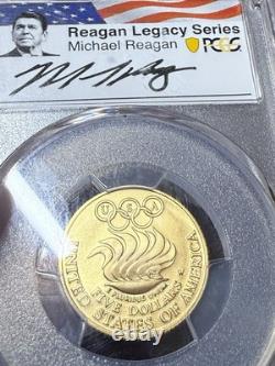 Monnaie commémorative en or de 5 $ des Jeux Olympiques de 1988, PCGS MS70. Série Olympique Reagan
