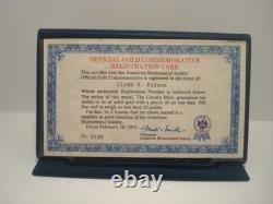 Monnaie commémorative en or de la Monnaie de Lincoln. 999