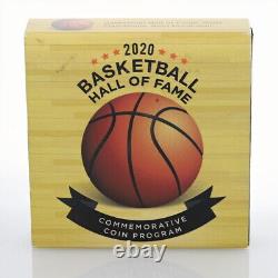 Monnaie commémorative en or du Panthéon du basketball 2020 - Pièce de 5 $ en épreuve dans sa boîte de la Monnaie des États-Unis