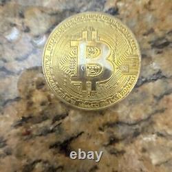 Monnaie commémorative physique en Bitcoin couleur or Collection collectible NOUVEAU