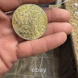 Monnaie commémorative physique en Bitcoin couleur or Collection collectible NOUVEAU
