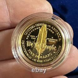 Monnaie des États-Unis Ensemble de 2 pièces en épreuve de la Constitution de 1987 Nous, le peuple