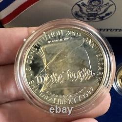 Monnaie des États-Unis Ensemble de 2 pièces en épreuve de la Constitution de 1987 Nous, le peuple