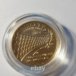 Monnaie en Or UNC de 5 $ de 2024 commémorant la Plus Grande Génération de l'Amérique avec Coffret et Certificat d'Authenticité