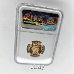 Monnaie en Or de 5 $ des JO de 1988 NGC POP 1 Signée par Mike Castle PF 70 Ultra Cameo