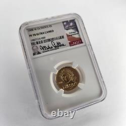 Monnaie en Or de 5 $ des JO de 1988 NGC POP 1 Signée par Mike Castle PF 70 Ultra Cameo