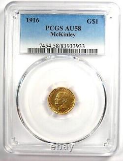 Monnaie en or commémorative McKinley de 1916 G$1 certifiée PCGS AU58