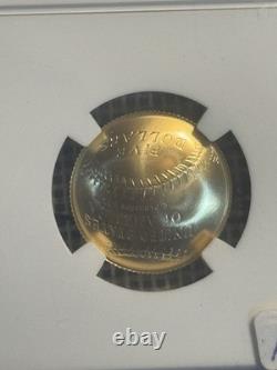 Monnaie en or de 5 $ de la promotion de 2014 de West Point, Hall of Fame du baseball. Notée Bu NGC MS70 #2