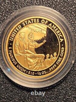 Monnaie en or de preuve de 1/2 oz du premier conjoint 2012 Frances Cleveland (2ème mandat) avec certificat d'authenticité