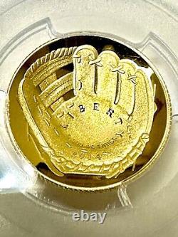 Monnaie en or proof de 5 dollars du Baseball Hall of Fame 2014 des États-Unis, certifiée PCGS PR69-DCAM