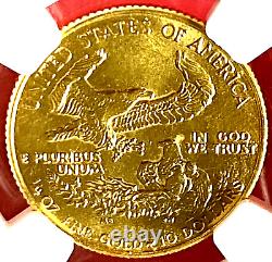 Ngc Ms-64! 1989 $10 1/4 Quarter Oz Gold Eagle Rare Date
