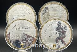 OPÉRATION OVERLORD Collection de pièces de monnaie de quatre pièces en or massif avec certificat d'authenticité et étui gratuit