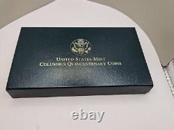 OR 1992 $5 US Mint Columbus Quincentenary Commémoratif 1/4 Once (Oz)