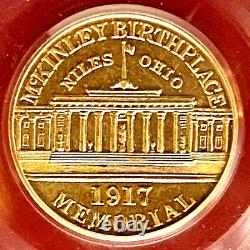 PCGS Ancien Titulaire Ms-63! 1917 McKinley Commémoratif Or $1 Dollar