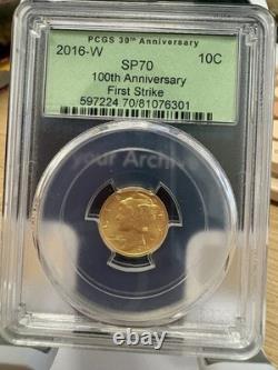 PCGS SP70 100e Anniversaire Première Frappe 2016-W