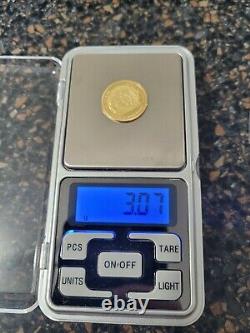 Pièce D'épreuve D'or 2007 3,1 Grammes. 585 Gold 14k Indépendance American Mint