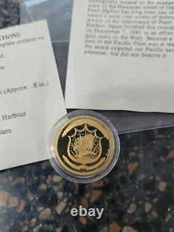 Pièce D'épreuve D'or 2007 3,1 Grammes. 585 Gold 14k Peral Harbour American Mint