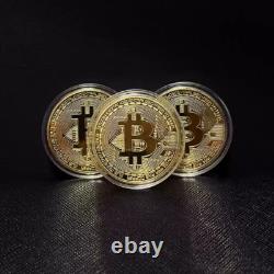 Pièce commémorative Bitcoin 1 oz Or de collection BTC Crypto Lingot Cryptomonnaie
