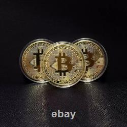 Pièce commémorative Bitcoin 1 oz Or de collection BTC Crypto Lingot Cryptomonnaie