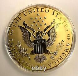 Pièce commémorative John F. Kennedy plaquée en or 24K avec certificat d'authenticité