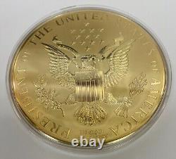 Pièce commémorative John F. Kennedy plaquée en or 24K avec certificat d'authenticité