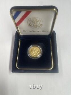 Pièce commémorative en or 90% de 5 $ de 2008 avec l'aigle chauve. 24187 AGW avec emballage d'origine et certificat d'authenticité.