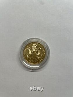 Pièce commémorative en or 90% de 5 $ de 2008 avec l'aigle chauve. 24187 AGW avec emballage d'origine et certificat d'authenticité.