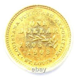 Pièce commémorative en or de 1903 McKinley Dollar G$1 certifiée ANACS AU50 Détails