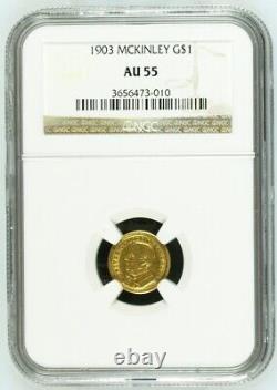 Pièce commémorative en or de 1903 McKinley de 1 dollar G$1 NGC AU-55