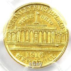 Pièce commémorative en or de 1916 McKinley G$1 certifiée PCGS AU détails