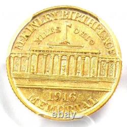 Pièce commémorative en or de 1916 du dollar McKinley G$1 certifiée PCGS AU50